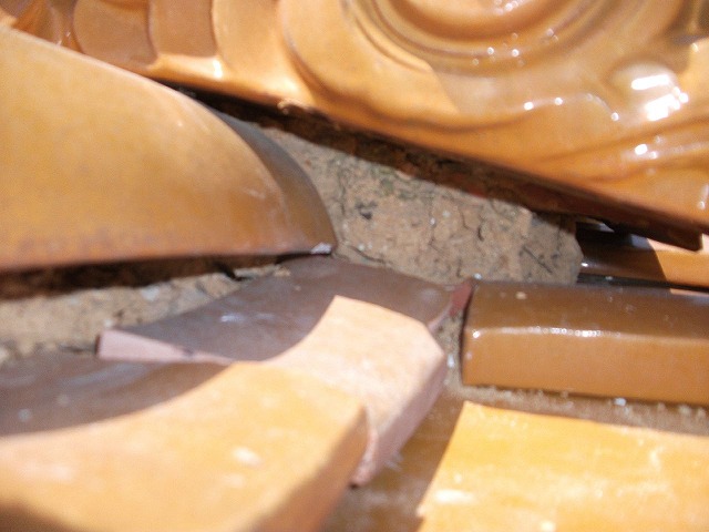 細かい部分の漆喰も撤去